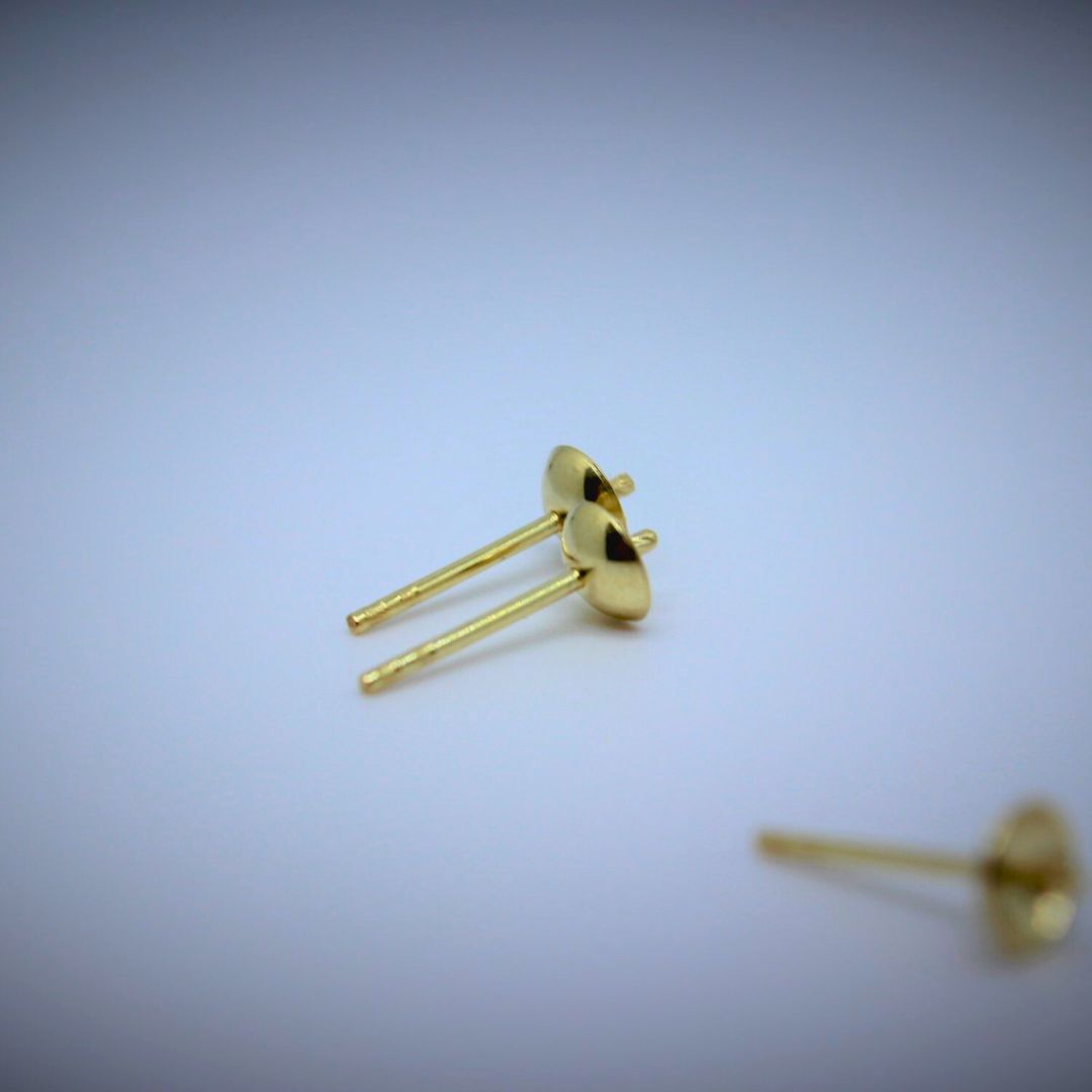 Korvakorutappi helmipohjalla 5mm, 14K