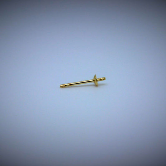 Korvakorutappi helmipohjalla 3mm, 14K