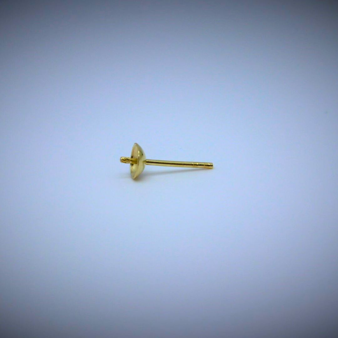 Korvakorutappi helmipohjalla 5mm, 14K